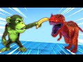 Titan T-rex clan chasing Funny monkey zombie version Temple run | Mammoth life #64