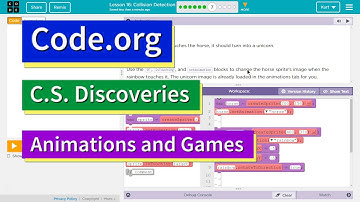 Collision Detection Lesson 16 Part 7 Code.org CS Discoveries Tutorial with Answers