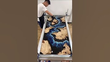 Black Sand Beach Maui | DIY Epoxy resin table | #shorts