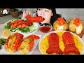 ASMR 직접 만든 맥앤 치즈 랍스터 연어 먹방 & 레시피 MUKBANG SEAFOOD LOBSTER SALMON EATING SOUND