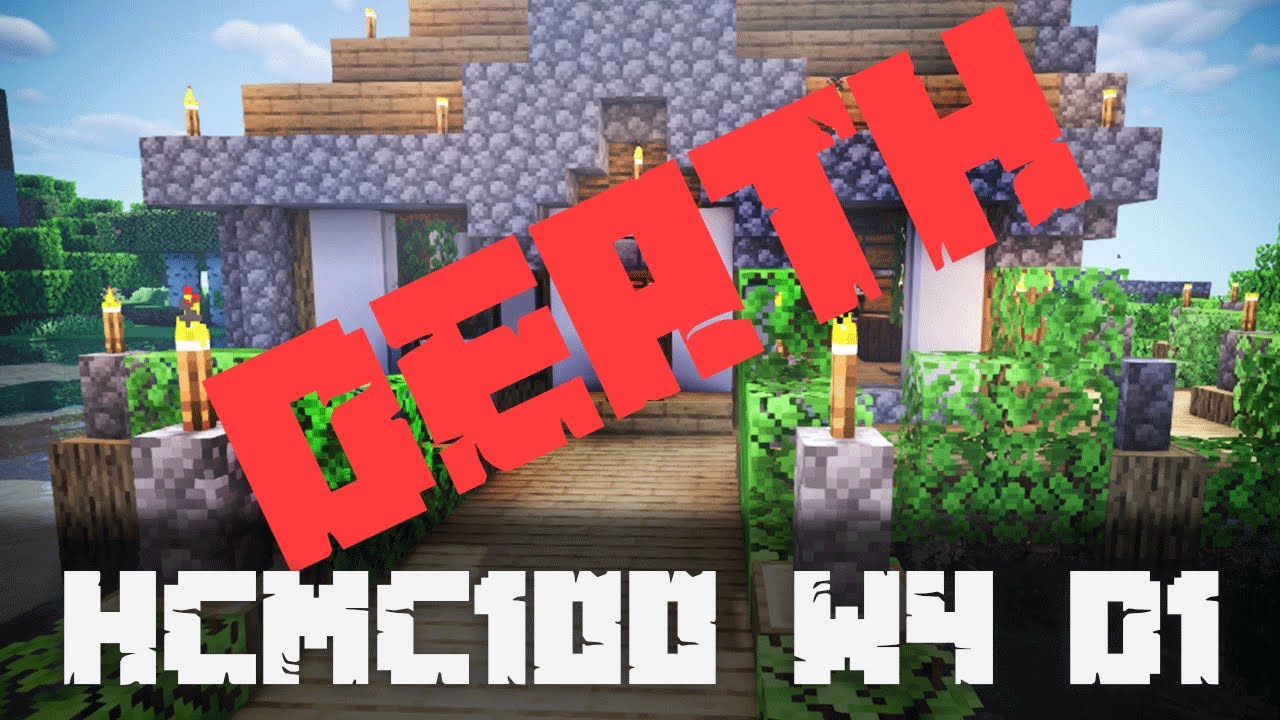 Minecraft 1.14.4 World 4 Day 1 Death | HARDCORE 100% Challenge 
