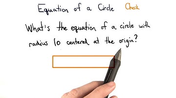 Equation of a Circle Check - Visualizing Algebra