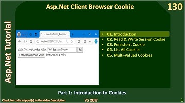 Cookie | Part 1 - Client Browser Cookie - Introduction | Asp Net Tutorial #130
