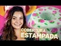 BOLO PINTADO À MÃO COM COBERTURA ESTAMPADA (Bolo Caseirinho)