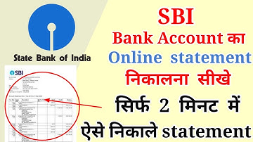 SBI Bank Statement Kaise Download Kare | how to download online sbi bank statement last 6 month