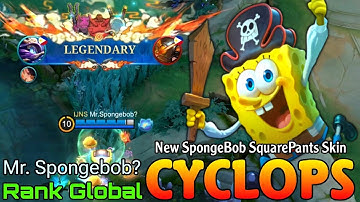 Spongebob x Cyclops New SpongeBob SquarePants Skin - Top Global Cyclops by Mr.Spongebob? - MLBB