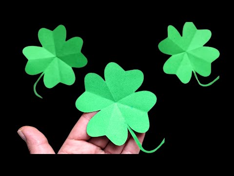 Paper clover 🍀 DIY lucky charm for friends ☘️