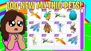 I traded 100 NEW MYTHIC PETS in Adopt me update (roblox)