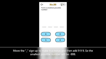 Form a smallest possible number Brain Out Level 86