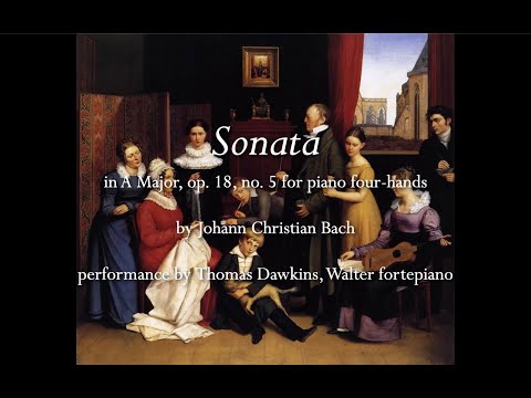 J.C. Bach: Sonata in A Major for piano four-hands - YouTube