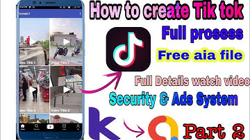 How to Create Tik tok Earning app with Koduler|| Full Prosess create,Free aia file| Part 2✓