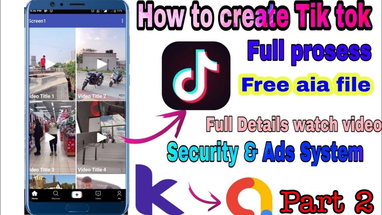 How to Create Tik tok Earning app with Koduler|| Full Prosess create,Free aia file| Part 2✓