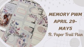 Memory Plan with me April 29-May 5 ft. Paper Trail Plans “Spread your Wings”