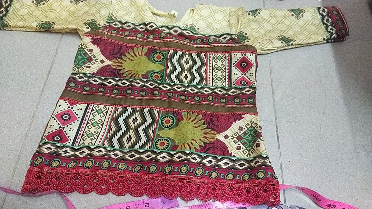 1 year Baby dress design Cutting and Stitching ideas with Left Over Fabric by Navera Vlog