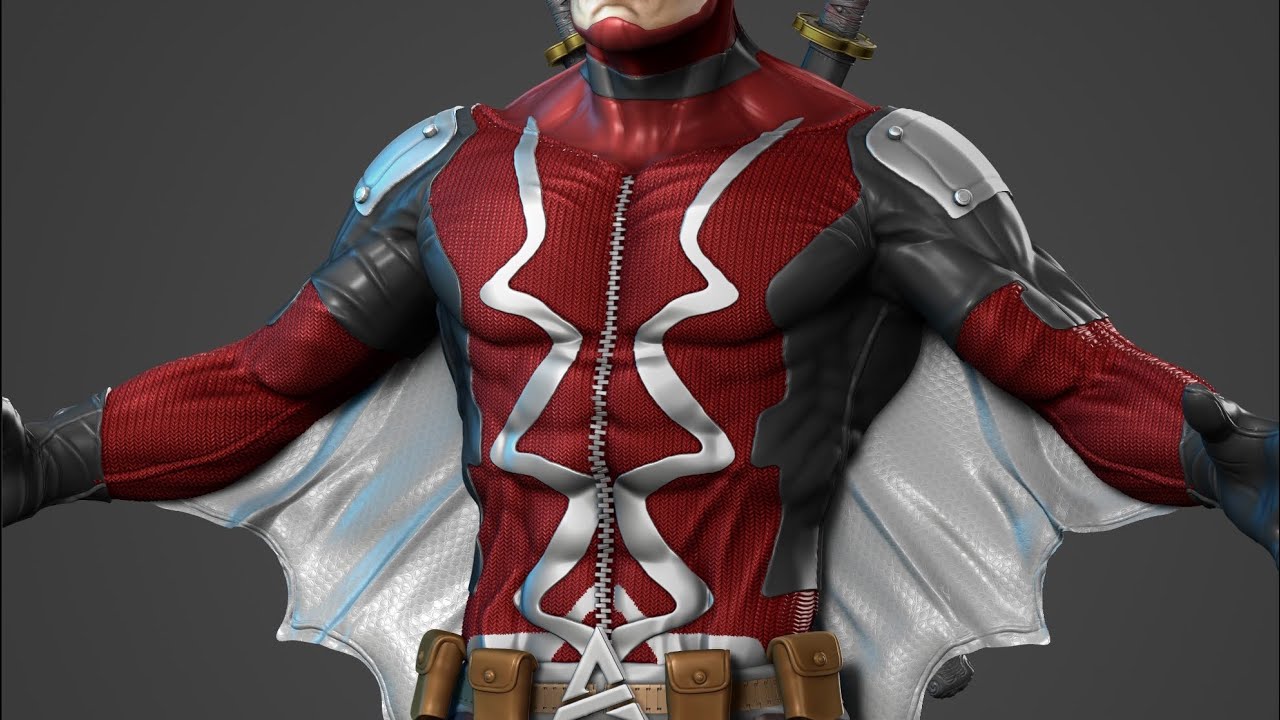 Deadpool X Black Bolt Mash Up concept - The Deadbolt - marvel superhero sculpt