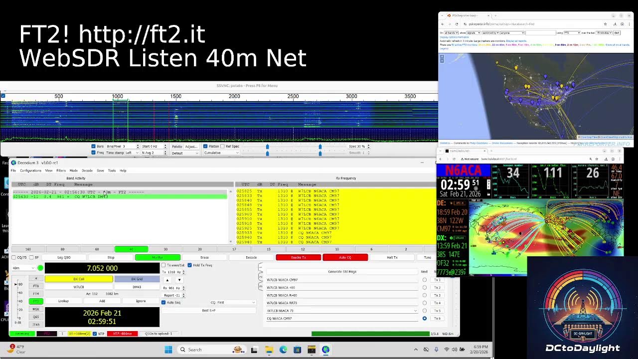 2/20/2026 - DC to Daylight - Aaron N6ACA Live Stream
