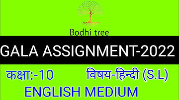 Gala assignment 2022 | Hindi Paper Solution | ENGLISH MEDIUM
