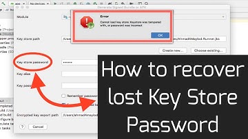 How to recover lost key store password in Android Studio
