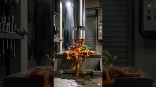 hydraulic press capsicum #hydraulicpress #trending #crushingtime #machine #satisfying