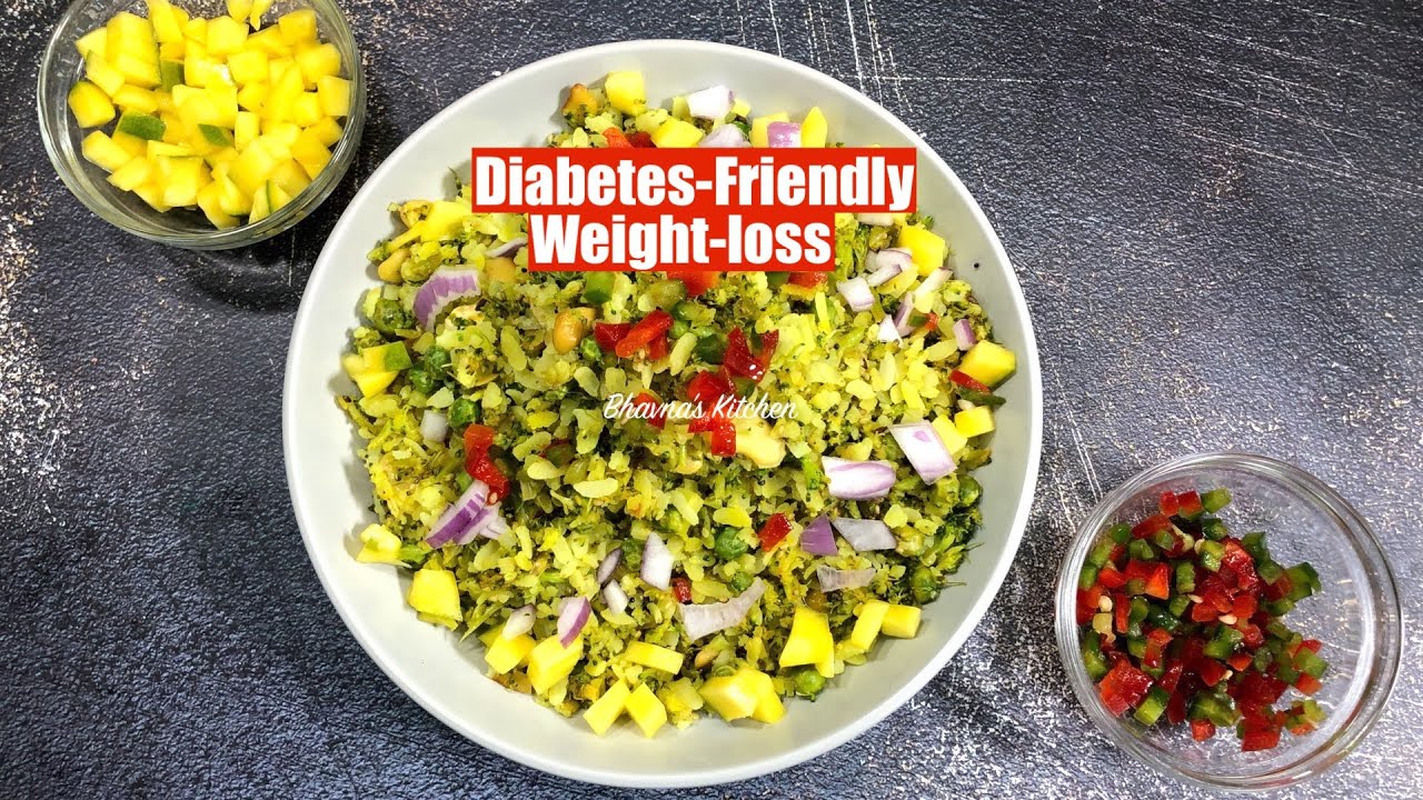 Diabetes-Friendly Weight Watchers Poha Peas Broccoli Video Recipe | Bhavna