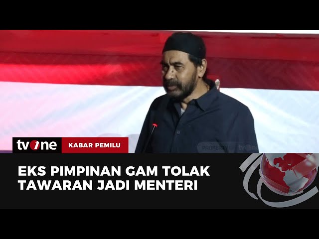 Eks Panglima GAM Tolak Tawaran Prabowo sebagai Menteri | Kabar Pemilu tvOne class=