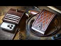 Making a custom designed leather cell phone bag  leather craft