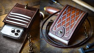 Making A Custom Designed Leather Cell Phone Bag  Leather Craft