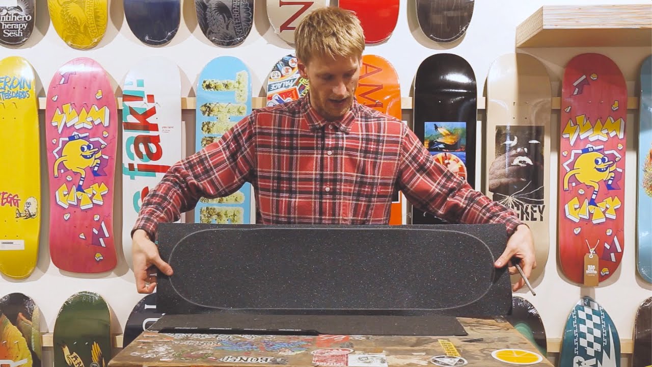 How To Grip Tape A Skateboard Deck PERFECTLY Slam City Skates 