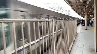 【JR神戸線】すごい速度で駅に入線する新快速