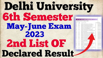 du sixth semester list of declare result 2023 |du sixth semester may June exam result declare 2023