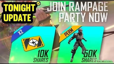 Join Rampage Party New Redeem Code Today | Free Fire Redeem Code Today/ Custom Room Card Redeem Code