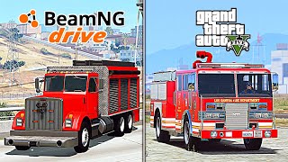 BeamNG Drive Fire Truck VS GTA 5 Fire Truck - which is better?