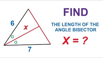 FIND THE LENGTH OF THE ANGLE BISECTOR | Geometry Challenge