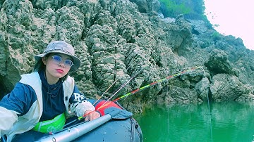 Lên thuyền đi câu rô phi hồ sông Đà – Ăn gà nướng giữa thiên nhiên!