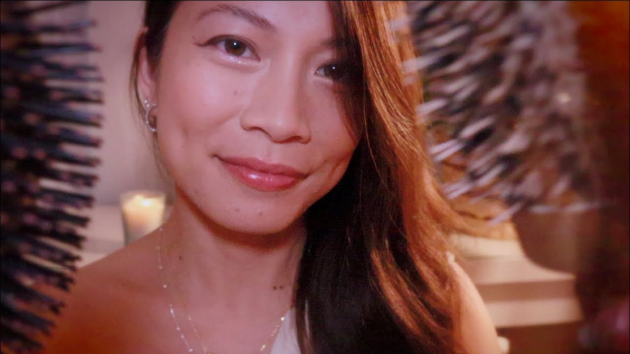 ASMR Расчесывание волос ~ Суперреалистичные звуки ~ Постукивание ~ Свечи