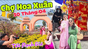 CHỢ HOA RẠCH GIÁ, Nhộn Nhịp Xôn Xao Đón Tết ẤT TỴ 2025 Quá Nhiều Bạn Trẻ Đến CHỢ HOA