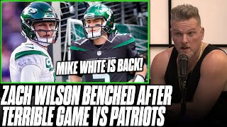 Zach Wilson Benched After TERRIBLE Performance vs Patriots | Pat McAfee Reacts