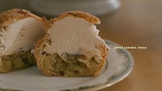 애플 카라멜 쿠키슈 : Apple Caramel Cookie Choux | Honeykki 꿀키