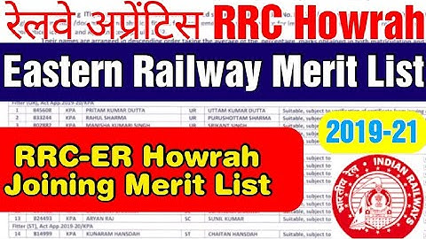 eastern railway apprentice merit list 2022,eastern railway apprentice merit list howrah joining list
