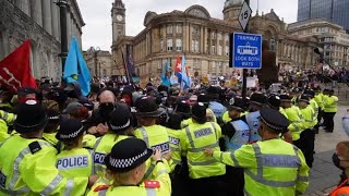 Tensions Erupt Antifa Clash With Police At Britain First Protest 🚨⚠️