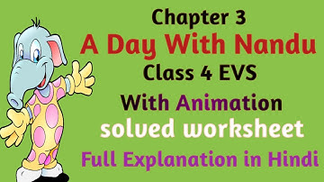 Class 4/CBSE/EVS/Chapter 3/ A Day With Nandu/ Full explanation with solved exercise in Hindi.