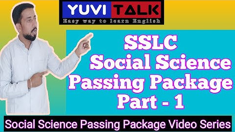 SSLC Social Science Passing Package I Class 10 Social Science Passing Package I Scoring Package