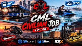CML Civilian Job | 4 Jobs In 1 Script | QBCore Qbox ESX | FiveM