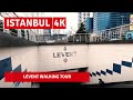 Istanbul City Walking Tour| Around Levent,Şişli Tour Guide| 1 March 2021|4k UHD 60fps|