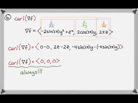 Example of Finding Gradient of a Function and Curl of the Gradient ...