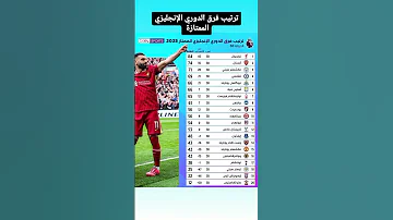 ترتيب فرق الدوري الإنجليزي الممتازة 2025 الجولة 38 و الأخيرة 