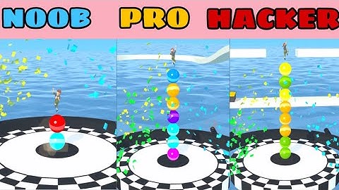 NOOB vs PRO vs HACKER in Stack Rider  ❤️ All Levels Gameplay, NEW Games iOS, Android
