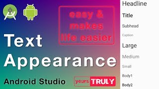 Text Appearance | Android Studio 3.1.2