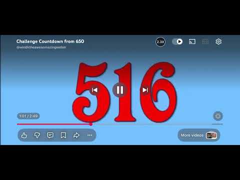 Challenge countdown from 650