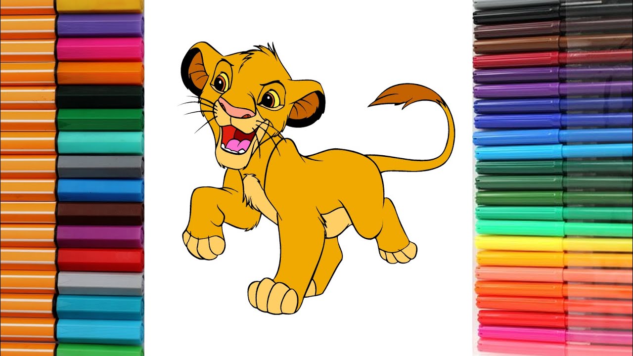 Simba Name Drawring How to draw Simba from the Lion King - YouTube
